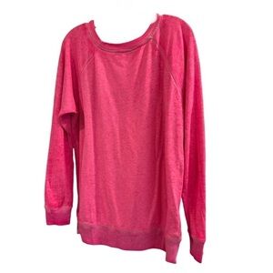 Maunces Hot Pink Fleece Long Sleeve Shirt Large